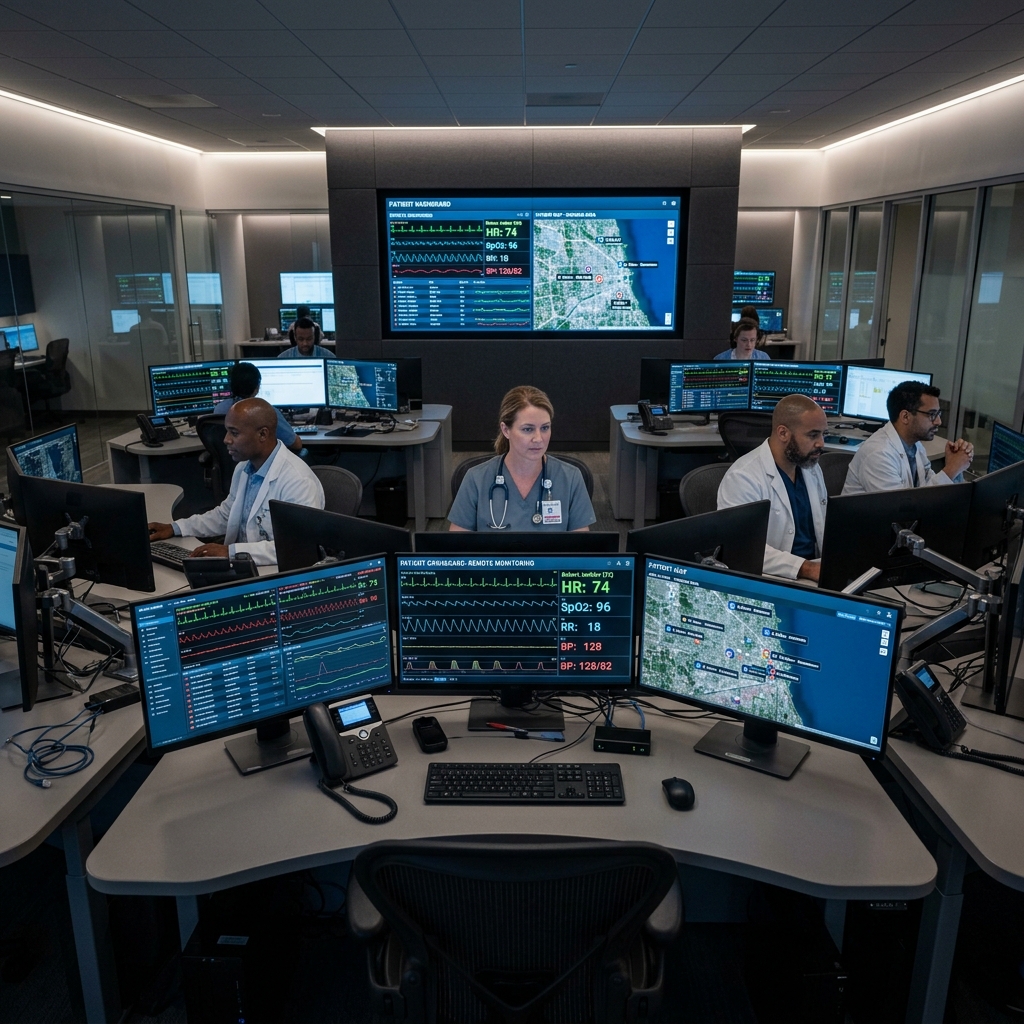 Hospital-at-Home software and remote telemetry command center