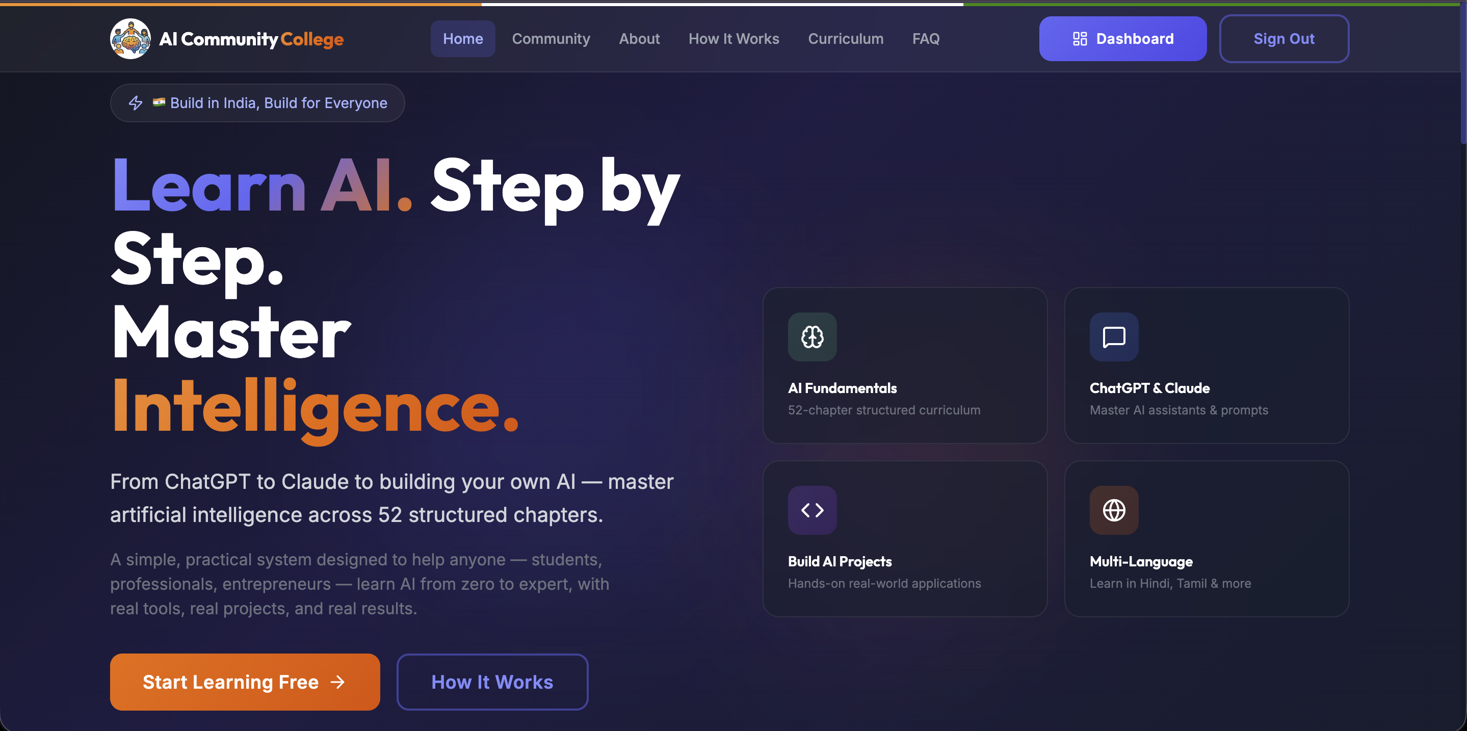 AI Community College Learning Platform